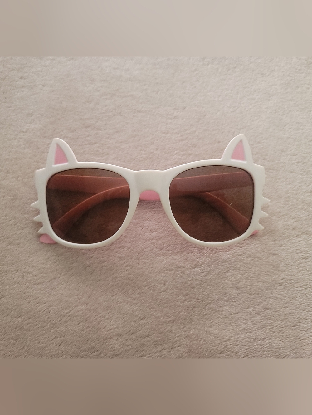 H&M Girl White/Pink Cat Ears/Whiskers Sunglasses Size +3